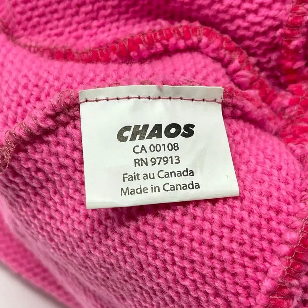 Mountain Dew Winter Pom Pom Beanie Hat Logo Pink OSFM One Size Chaos Brand